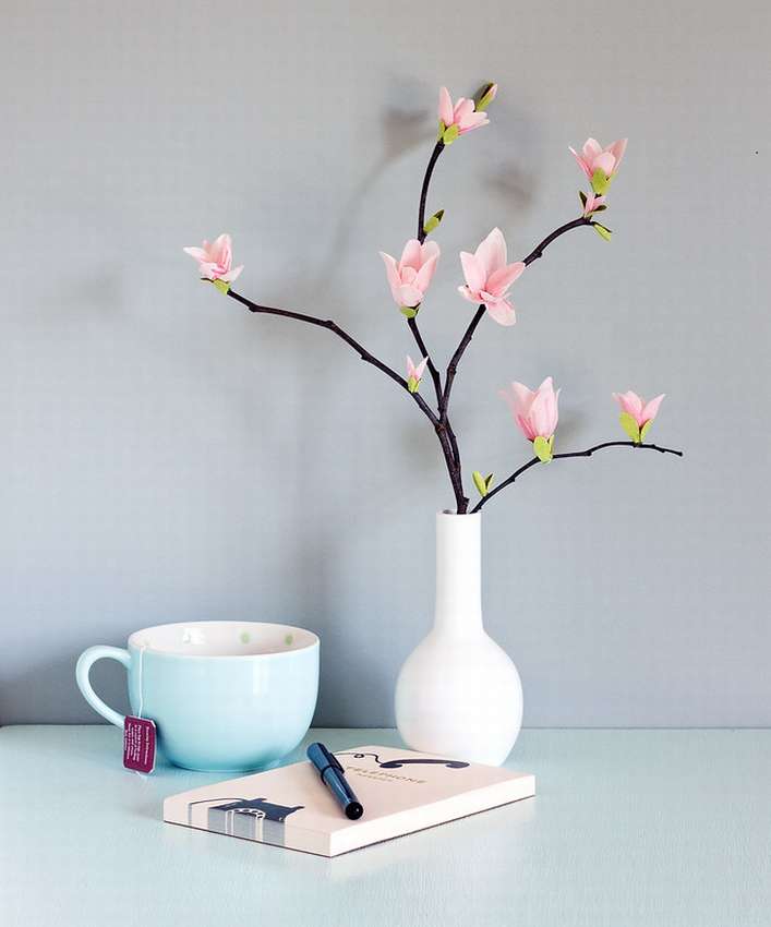 kreppipaperi magnolia kukka
