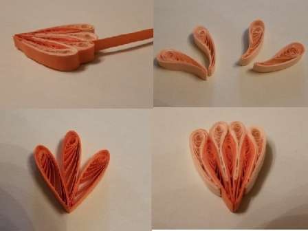 פרחים נפחיים בטכניקת quilling ייראו מקוריים על הקיר בחדר השינה או בסלון. כדי להכין פרחים כמו בתמונה, תזדקק לחסר שוליים מרופדים וצורות 