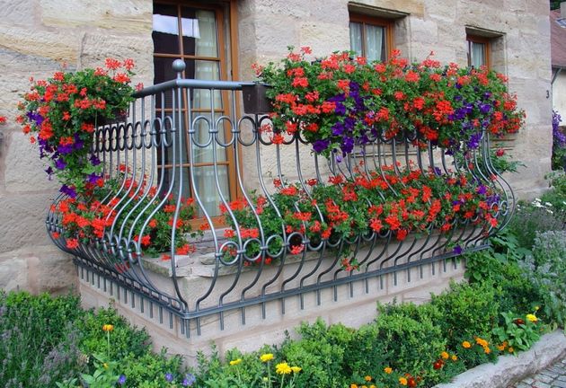 Blumen auf dem Balkon