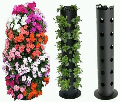 In Blumengeschäften werden heute originale vertikale Blumenkästen mit speziellen Löchern für Pflanzen verkauft.