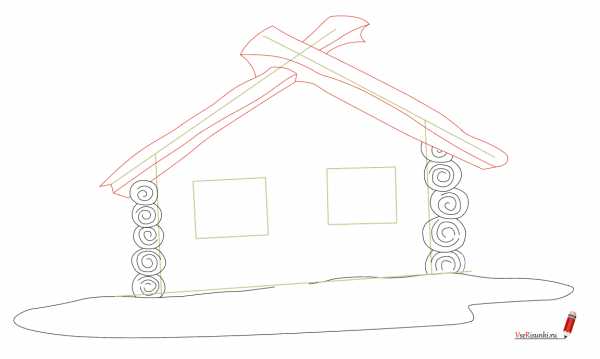 Wie man eine Hütte mit einem Bleistift zeichnet: Fotoideen - Schritt-für-Schritt-Meisterkurse für Anfänger
