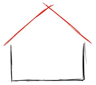 Wie man eine Hütte mit einem Bleistift zeichnet: Fotoideen - Schritt-für-Schritt-Meisterkurse für Anfänger
