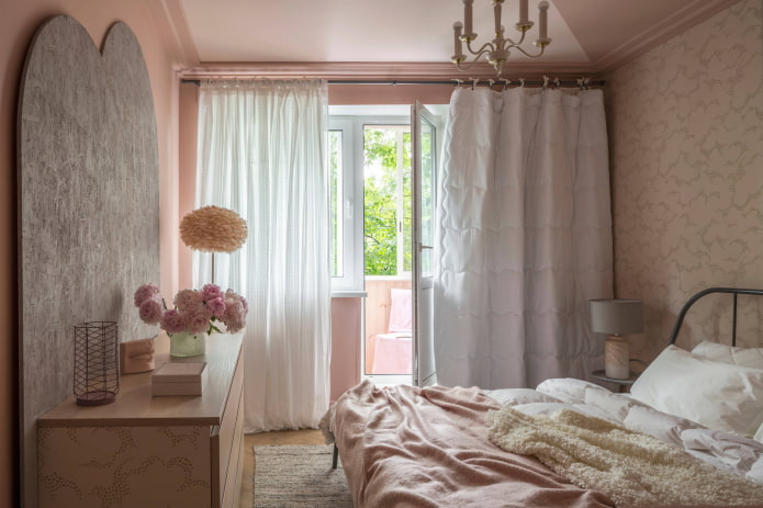 Schlafzimmer in Rosa