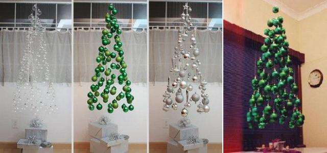 ואיך אתה אוהב את אלה, תלויים עצי חג המולד, נופלים מהתקרה עם כדורים בהירים ויפים