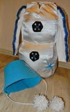 ein Schneemannkostüm für ein Kind mit eigenen Händen