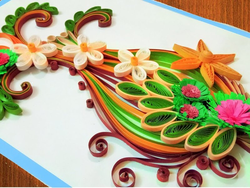 Quilling-Postkarte