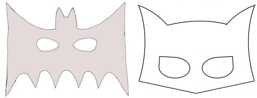 Batman -naamion valmistamiseksi sinun on valittava sopiva malli ja musta materiaali.