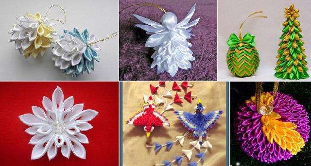 Kanzashi Weihnachtsbaumspielzeug, Foto