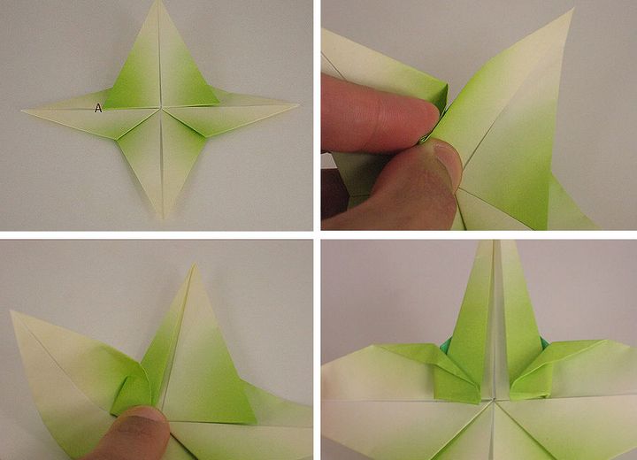 Schritt-für-Schritt-Montage einer Origami-Libelle