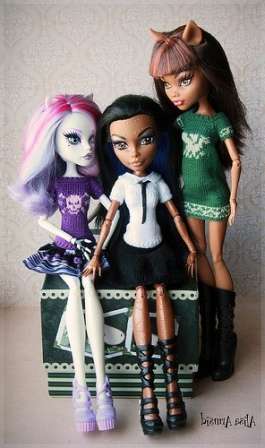 Monster High Babes in handgemachter Kleidung