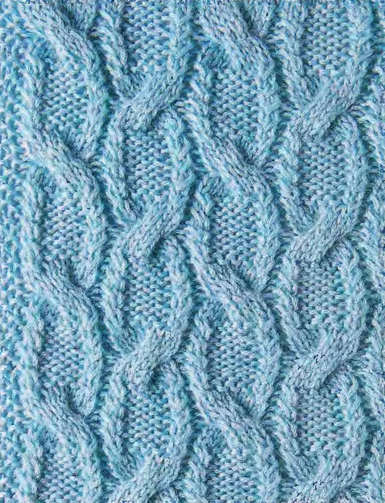 Dichte Häkel- oder Strickmuster mit Diagrammen und Beschreibungen