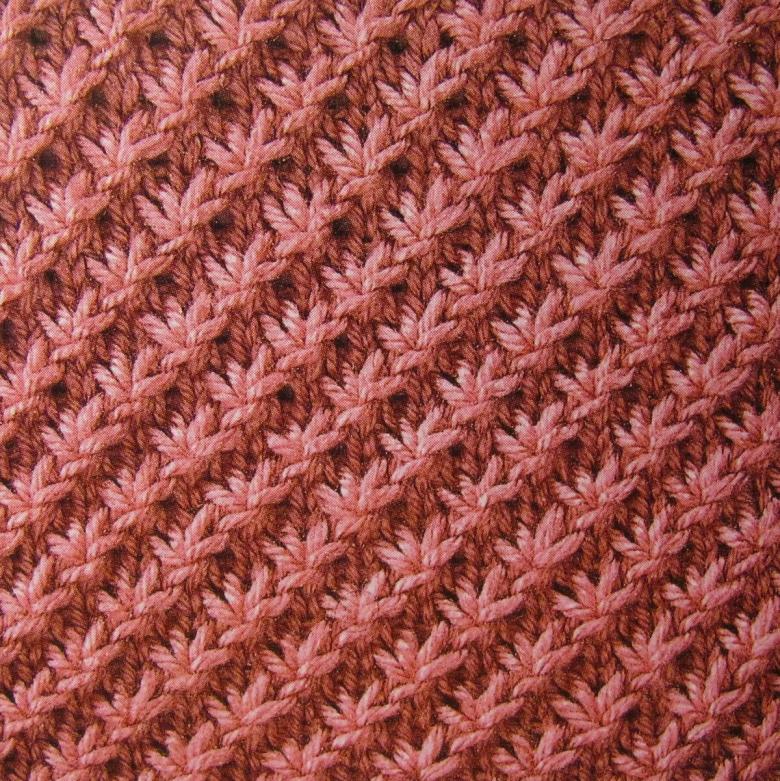 Dichte Häkel- oder Strickmuster mit Diagrammen und Beschreibungen