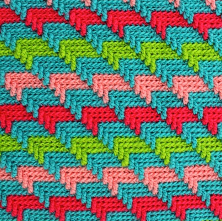 Dichte Häkel- oder Strickmuster mit Diagrammen und Beschreibungen