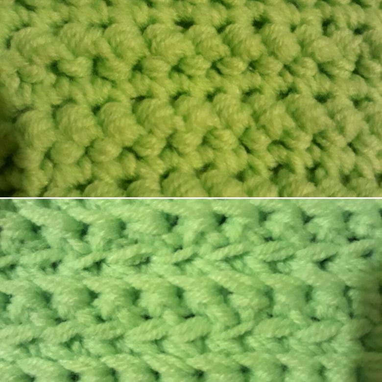 Dichte Häkel- oder Strickmuster mit Diagrammen und Beschreibungen