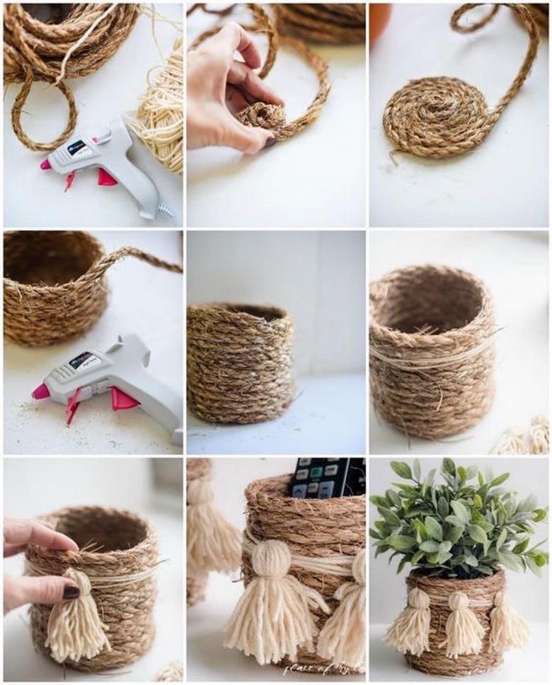 DIY jutová řemesla krok za krokem: snadné pokyny s fotografiemi a popisy