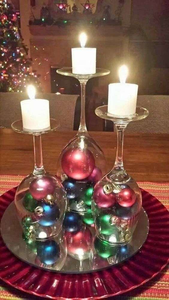 Kerzenständer aus einem Glas mit eigenen Händen für das neue Jahr