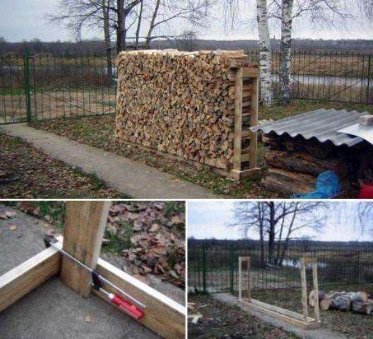 Wir statten einen einfachen Holzstapel aus