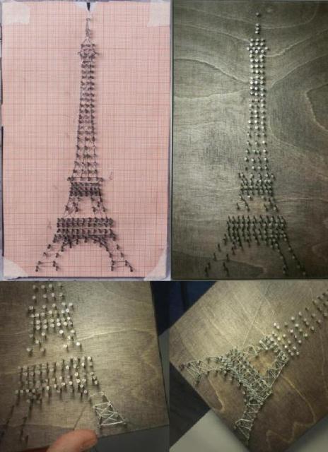 String Art Eiffelturm