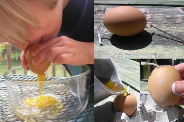 סדנה להכנת נר דקורטיבי בצורת ביצה