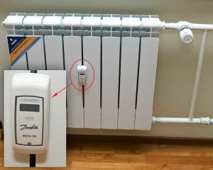 Zähler für Heizbatterien in einer Wohnung Installation von Wärmezählern