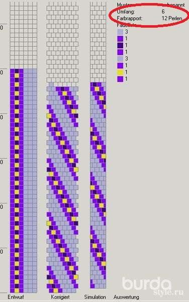 K vytváření vzorů tkaní se používá speciálně vyvinutý program nejnovější verze DB-bead
