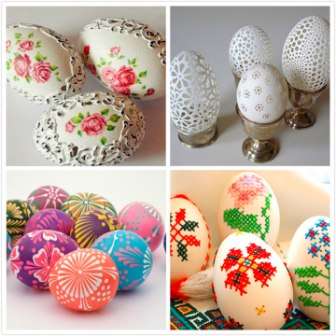 Dekorieren der Eier. Es gibt unzählige Möglichkeiten, Ostereier zu dekorieren.